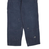 DICKIES Mens Cotton Blend Navy Regular Fit Straight Leg Trousers W30 L30