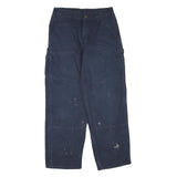 DICKIES Mens Cotton Blend Navy Regular Fit Straight Leg Trousers W30 L30