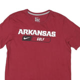 NIKE Mens Red Arkansas Golf T-Shirt L Short Sleeve Crew Neck Sportswear