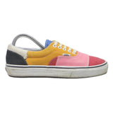 VANS Lace-Up Womens Trainers Red & Colourblock Canvas UK 7 Casual Comfortable