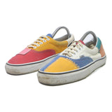 VANS Lace-Up Womens Trainers Red & Colourblock Canvas UK 7 Casual Comfortable