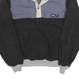 SERAC Mens Black & Grey Colourblock Pullover Plain Crew Neck Basic Knit S Jumper