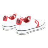 CONVERSE Star Player Mens Leather Lace-Up Trainers White Red UK 5.5 Classic
