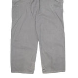 DICKIES Mens Grey Relaxed Straight Woven Cotton Blend Trousers W36 L30 Workwear