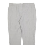 REISS Womens Slim Grey Trousers W34 L28 Zip Closure Smart Formal Workwear