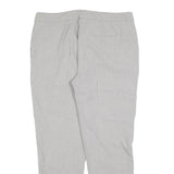 REISS Womens Slim Grey Trousers W34 L28 Zip Closure Smart Formal Workwear