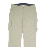 CRANE Mens Cotton Blend Beige Regular Cargo Trousers W36 L31 Zip Pockets