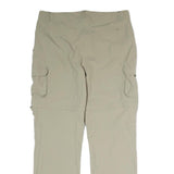 CRANE Mens Cotton Blend Beige Regular Cargo Trousers W36 L31 Zip Pockets