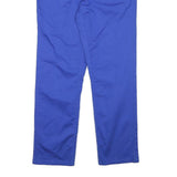 CALVIN KLEIN Womens Cotton Blend Blue Regular Straight Trousers W31 L28 Zip