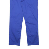 CALVIN KLEIN Womens Cotton Blend Blue Regular Straight Trousers W31 L28 Zip