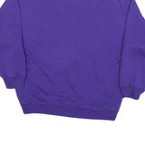 FIRST RUN Womens Purple Sweatshirt M Lace-Up Collar Cotton Blend Pullover