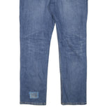 LEVI'S 511 Mens Jeans Blue Slim Straight Denim Medium W40 L32 Distressed Patches
