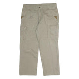 CARHARTT Mens Regular Fit Beige Cotton Cargo Trousers W36 L29 Workwear Utility