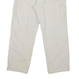 CARHARTT Mens Regular Fit White Cotton Blend Zip Closure Jeans W36 L28 Workwear