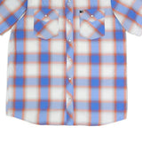 THE NORTH FACE Mens Blue & Orange Plaid Shirt M Outdoor Casual Summer Style