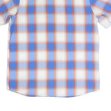 THE NORTH FACE Mens Blue & Orange Plaid Shirt M Outdoor Casual Summer Style