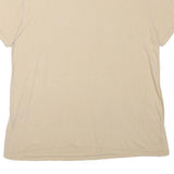 BERSHKA Mens Beige Cotton Blend Graphic T-Shirt XS Short Sleeve Crew Neck Born