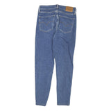 LEVI'S 721 Womens Slim Blue Denim Medium W24 L24 Slim Fit Zip Jeans