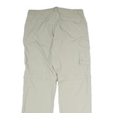 FIVE CONTINENTS Mens Cotton Blend Relaxed Beige Cargo Trousers W38 L34 Zip