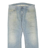 CARHARTT Mens Jeans Light Blue Regular Straight Denim Stone Wash W40 L32