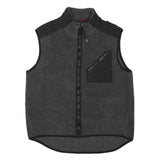 TOMMY HILFIGER Mens Grey & Black Sleeveless Jacket XL Polyester Blend Zip Pocket
