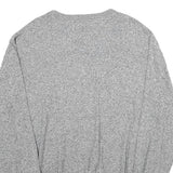 TOMMY HILFIGER Mens Grey Plain Cotton Jumper V-Neck Basic Knit 2XL Casual