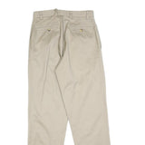 LE COLONIAL Womens Regular Beige Cotton Blend Trousers W30 L32 Casual Zip Close
