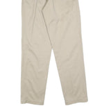 LE COLONIAL Womens Regular Beige Cotton Blend Trousers W30 L32 Casual Zip Close