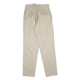 LE COLONIAL Womens Regular Beige Cotton Blend Trousers W30 L32 Casual Zip Close