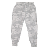 HOLLISTER Mens Relaxed Cotton Blend Grey Camouflage Drawstring Jogger Trousers