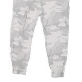 HOLLISTER Mens Relaxed Cotton Blend Grey Camouflage Drawstring Jogger Trousers