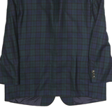 BAUMLER Mens Green & Blue Checked Jacket L Cotton Blend Blazer Classic Fit
