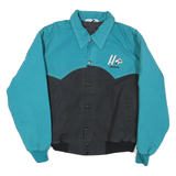 WEST ARK Mens Blue & Black Button Jacket L Cotton Blend Western Style