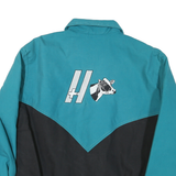 WEST ARK Mens Blue & Black Button Jacket L Cotton Blend Western Style