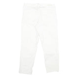 Calvin Klein Womens Slim White Denim Jeans Cotton Blend Zip W32 L26 Stylish