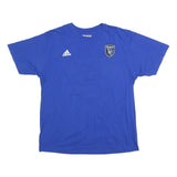 ADIDAS Mens Blue Wondolowski 8 Graphic T-Shirt XL Crew Neck Short Sleeve