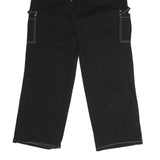 RACHEL PAIGE Womens Black Cotton Blend Regular Wide-Leg Trousers W32 L30