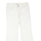 CABI JEANS Womens White Regular Fit Straight Denim Jeans Cotton Blend W32 L30