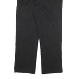 DICKIES Mens Cotton Blend Black Regular Straight Trousers W32 L28 Workwear Zip