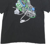 NIKE Mens Black Graphic T-Shirt XL Short Sleeve Crew Neck Casual Wear