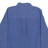 CHAPS Mens Blue Check Shirt M Button Down Cotton Blend Casual Everyday