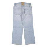 Mens Light Blue Regular Fit Cotton Blend Light Wash Jeans W36 L30 Patchwork