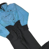 NILS Womens Blue & Black Dungarees Slim Polyester Blend XS W24 L32 Functional