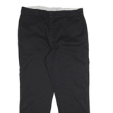 DICKIES Mens Cotton Blend Black Regular Fit Straight Leg Trousers W40 L32