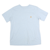 CARHARTT Womens Light Blue Jersey L Short Sleeve Crew Neck Pocket T-Shirt