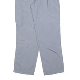 Womens Grey Polyester Blend Regular Fit Straight Leg Trousers W32 L32 Zip