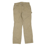 CARHARTT Womens Beige Cotton Blend Regular Fit Straight Trousers W28 L30