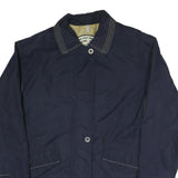 MARITIME SUMMER Womens Navy Blue Casual Jacket UK 10 Polyester Blend Zip Plain