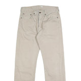 LEVI'S Mens Cotton Beige Regular Straight Trousers W31 L32 Classic Zip Pocket