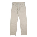 LEVI'S Mens Cotton Beige Regular Straight Trousers W31 L32 Classic Zip Pocket